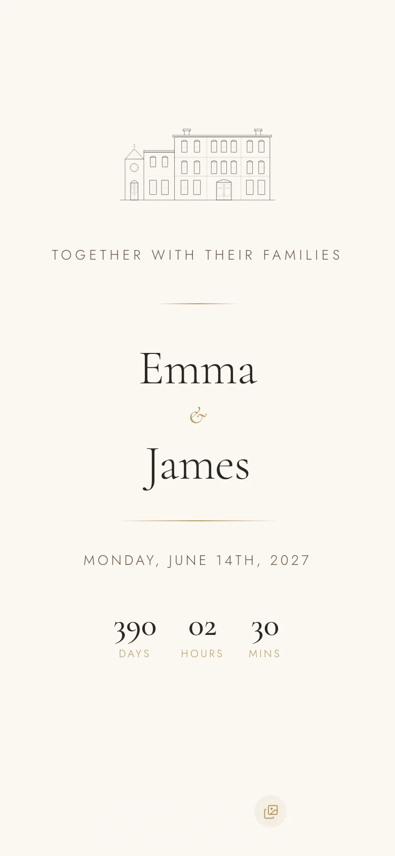 Classical wedding invitation